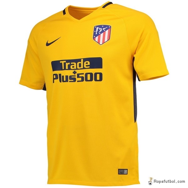 Camiseta Atlético de Madrid Ninos Replica Segunda Ropa 2017/18 Amarillo(Contiene pantalones)